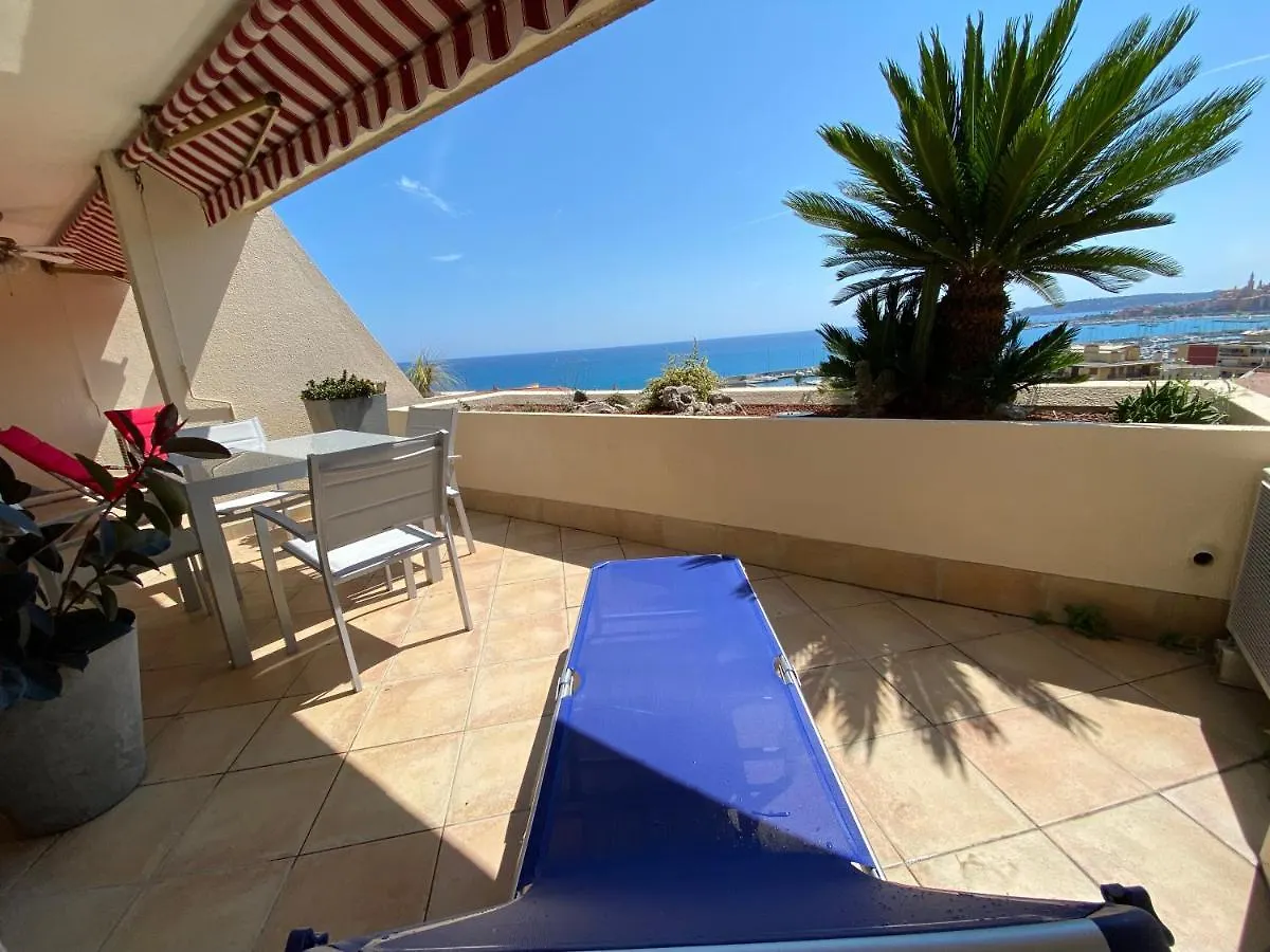 Mansfield Vue Carte Postale Terrasse Piscine Calme Port A 200M A Pied Apartment Menton