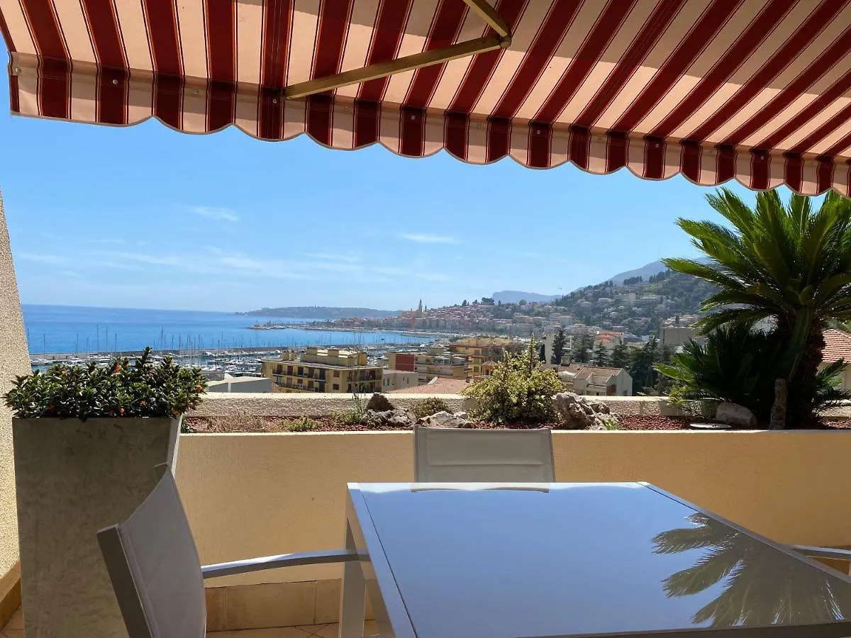 Mansfield Vue Carte Postale Terrasse Piscine Calme Port A 200M A Pied Apartment Menton 0*,  France
