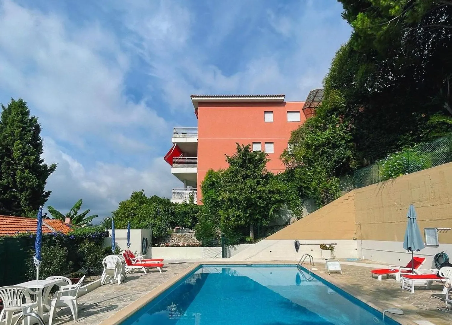 Mansfield Vue Carte Postale Terrasse Piscine Calme Port A 200M A Pied Apartment Menton 0*,  France