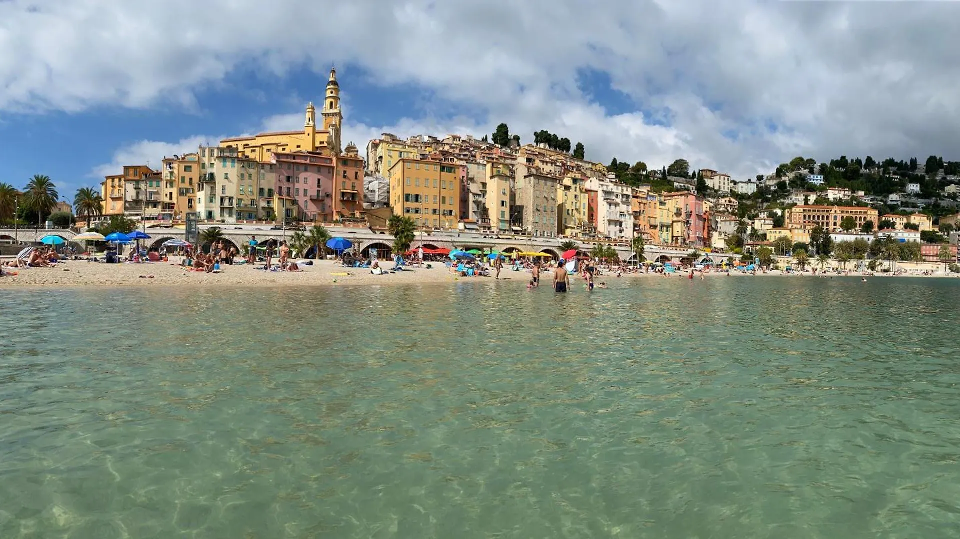 Mansfield Vue Carte Postale Terrasse Piscine Calme Port A 200M A Pied Apartment Menton